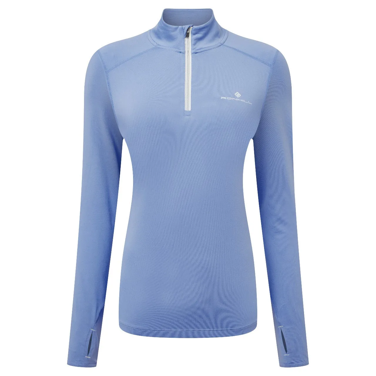 Indoor Event Ronhill Life Practice 1/2 Zip Tee (Womens) - Lake Blue/Vanilla