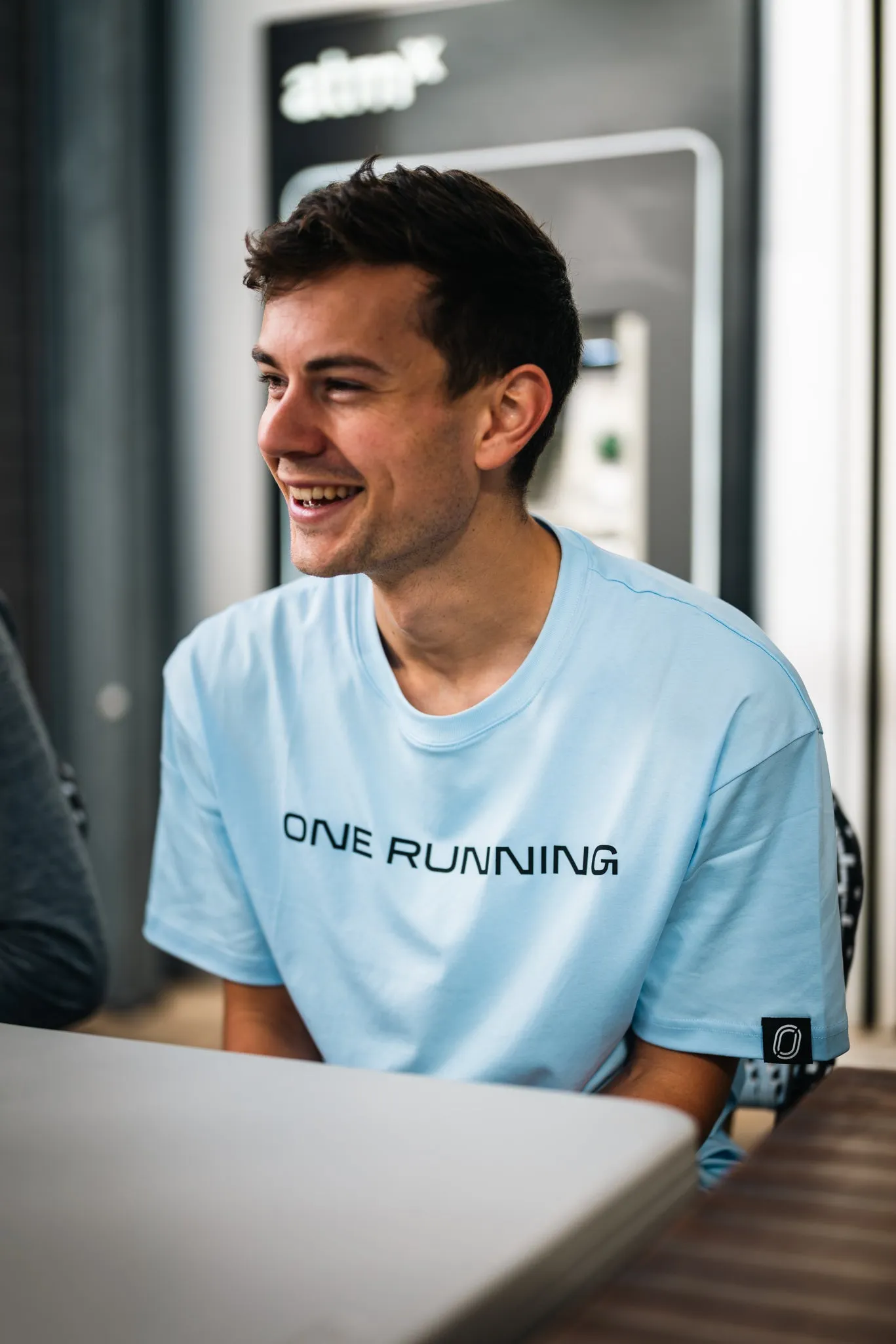 Striped modernity Clubroom Tee Cement Grey