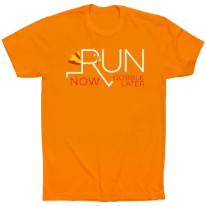 Ultra Soft Blend Running Short Sleeve T-Shirt - Let's Run Now Gobble Later