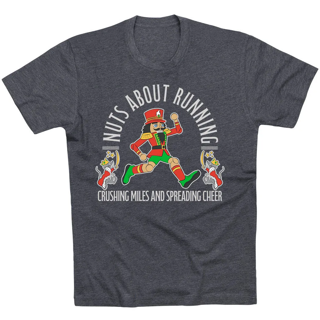 Running Short Sleeve T-Shirt - Nuts About Running LayeredSleeveConstruction OekoTexCertified