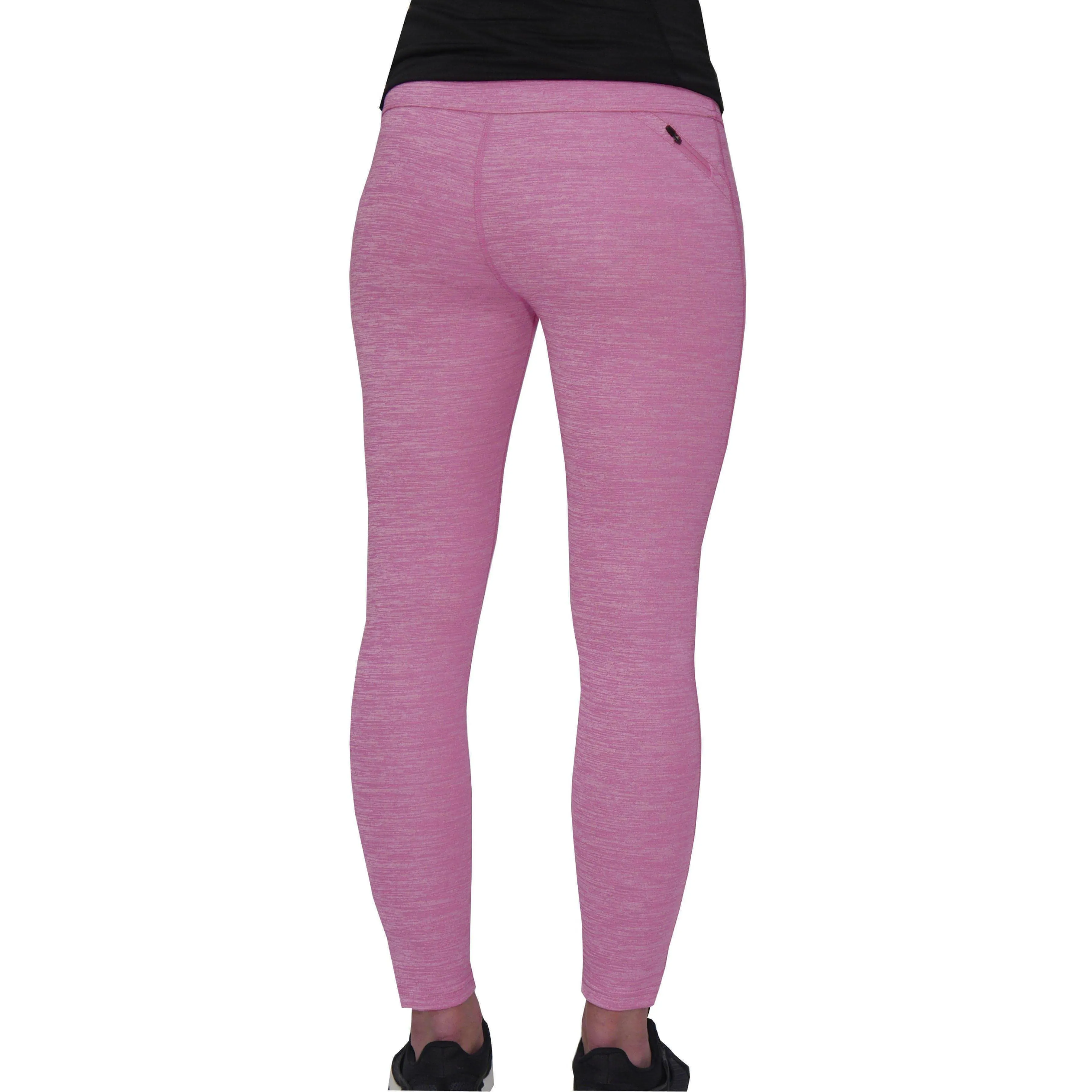 More Mile Heather Womens Long Running Tights - Pink For Adults Pilates Session Breathable wear
