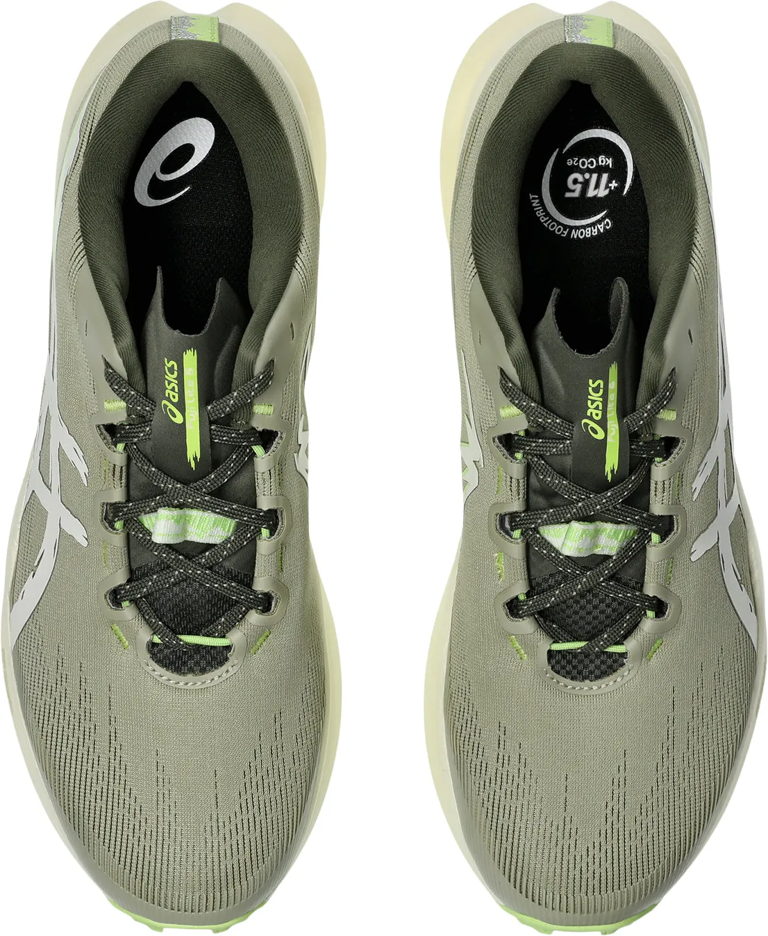 reinforced - seams shoes Supportive frame Asics Fuji Lite 6 Mens Trail Running Shoes - Green