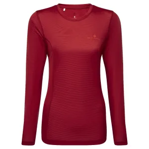 Ronhill Tech Long Sleeve Tee (Womens) - ?Jam/Flame Casual Essential