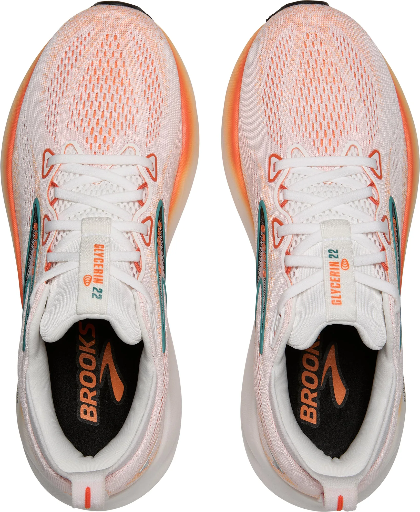 Brooks Glycerin 22 Mens Running Shoes - White running in a dam area shoes
