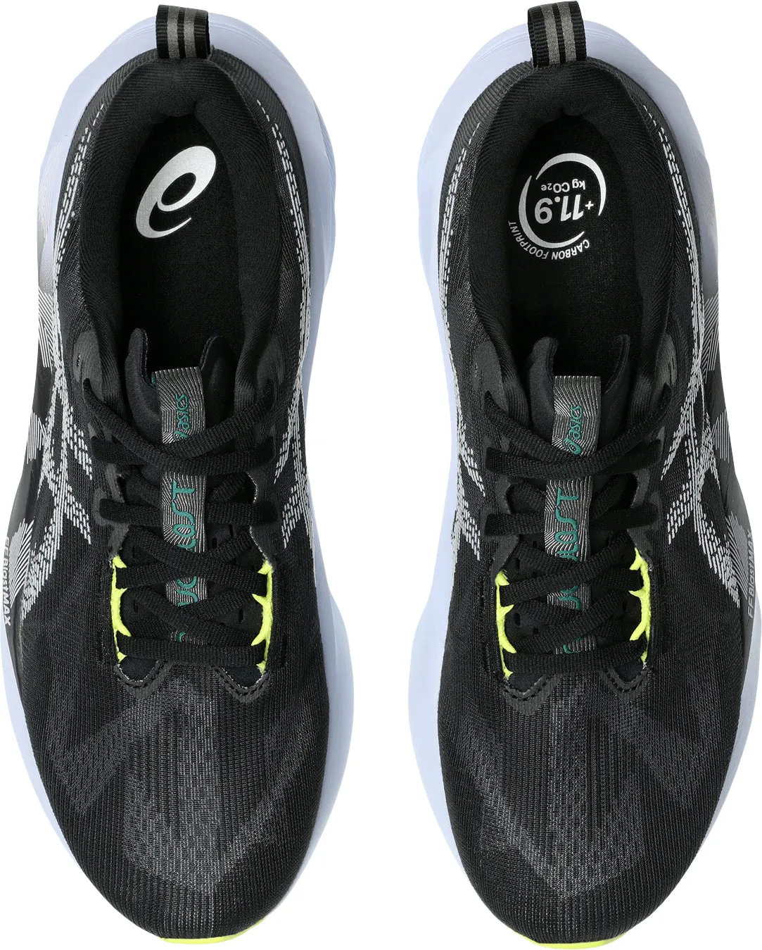 Asics NovaBlast 5 Mens Running Shoes - Black Stretch Woven Collar