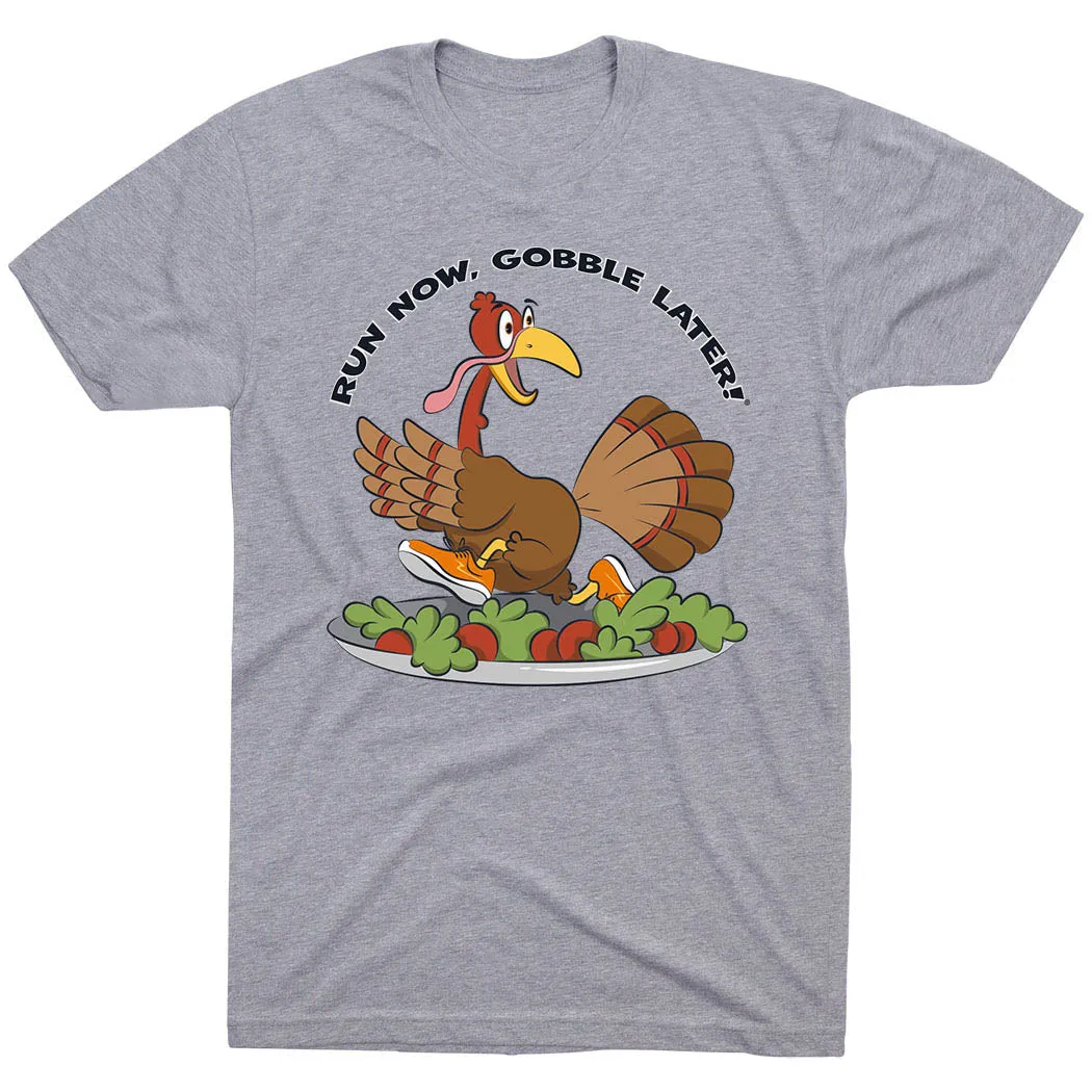 Running Short Sleeve T-Shirt - Run Now Gobble Later? Teenager fashion