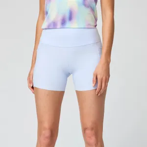 Brooks | Chaser 5" Short Tight | Women's | Halogen Blue Multi Directional Flex Adjustable drawstring