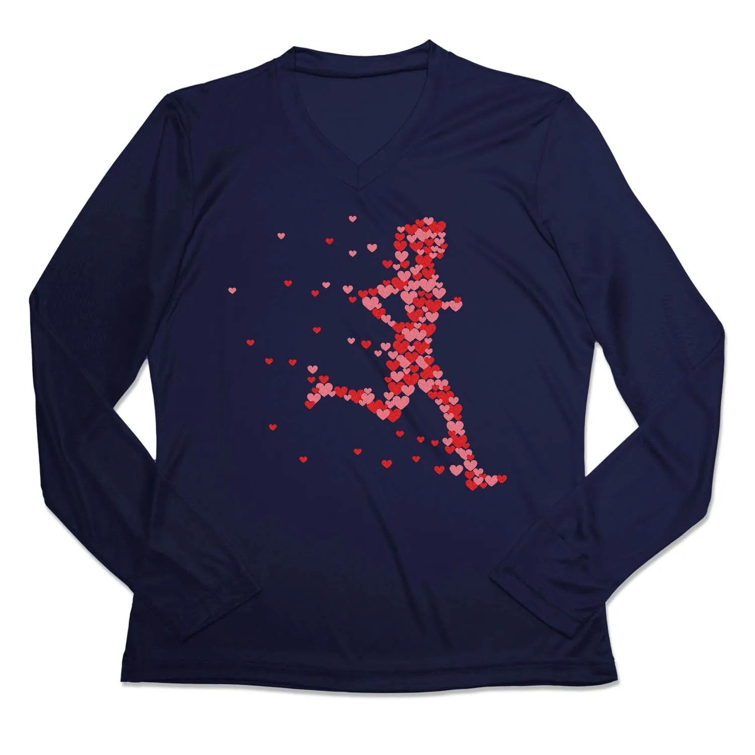 Women's Long Sleeve Tech Tee - Heartfelt Runner Girl Fit For All