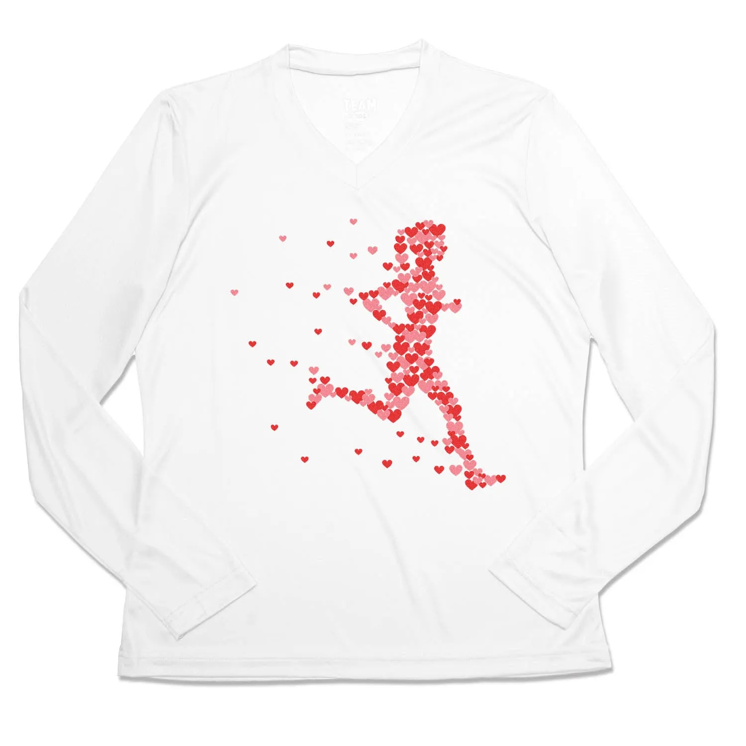 Timeless Fit Women's Long Sleeve Tech Tee - Heartfelt Runner Girl