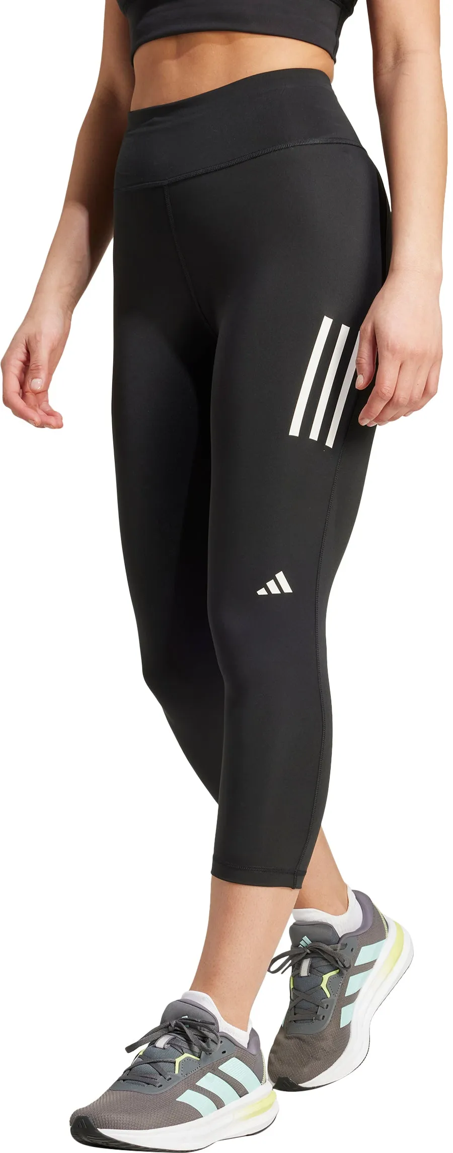 Ultra Thin adidas Own The Run Womens 3/4 Capri Running Tights - Black