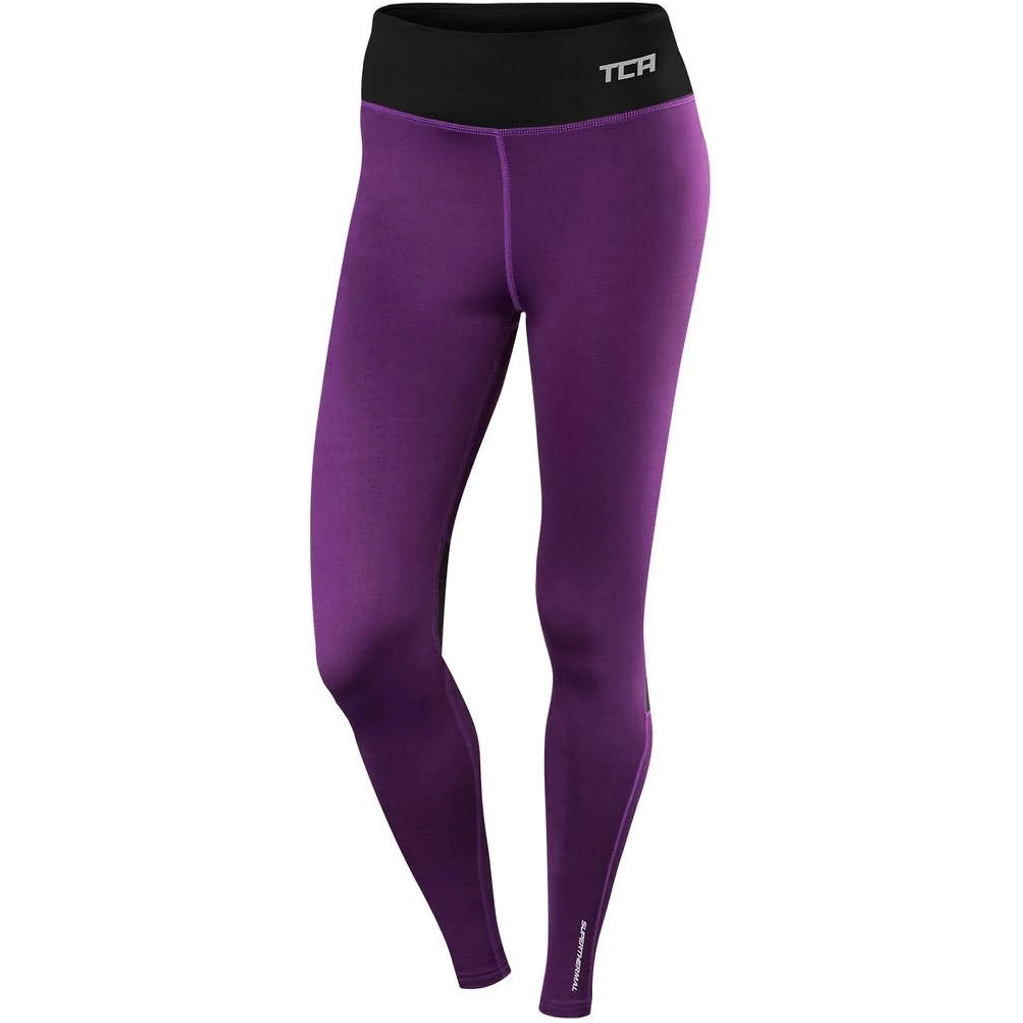 Durable Abrasion Resistant Fabric TCA SuperThermal Performance Womens Long Running Tights - Purple