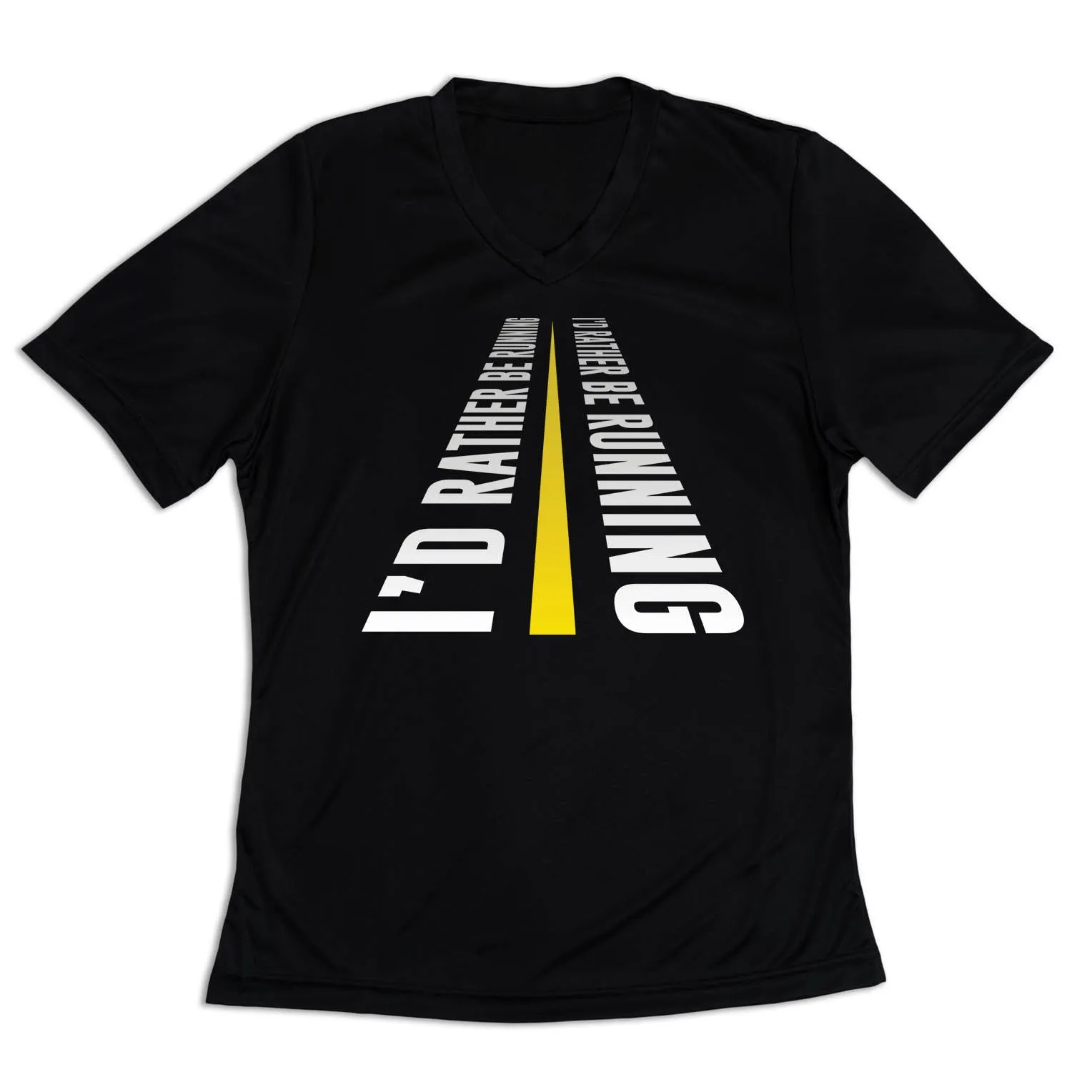 Women's Short Sleeve Tech Tee - I'd Rather Be Running Friction Free Inner Lining brandable