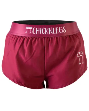 Sporty Fit Design Women's Maroon 1.5" Split Shorts