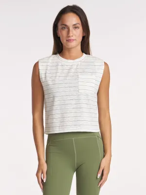 Yarn Dyed Colorfastness explosion - proof Stripe Pocket Tee