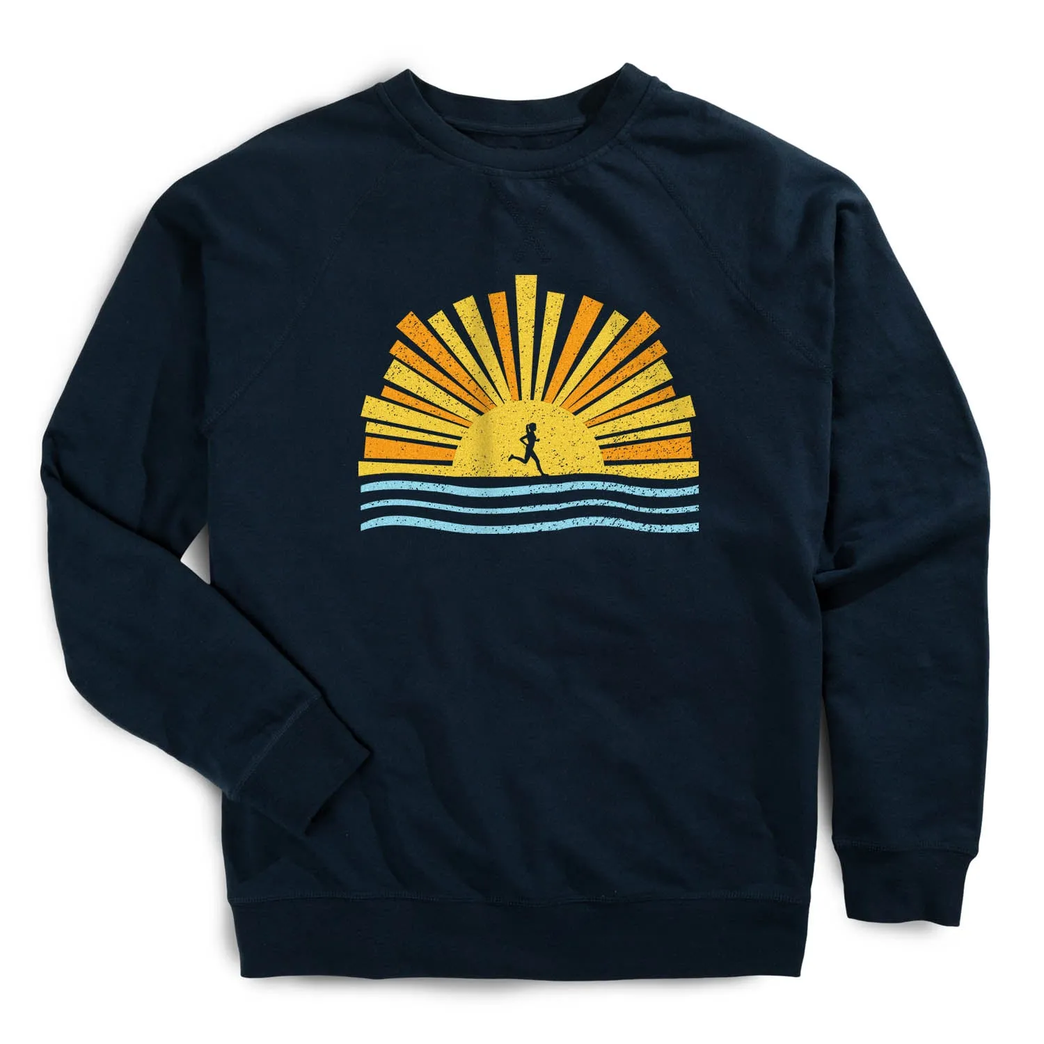 Running Raglan Crew Neck Pullover - Here Comes The Sun Formal Attire