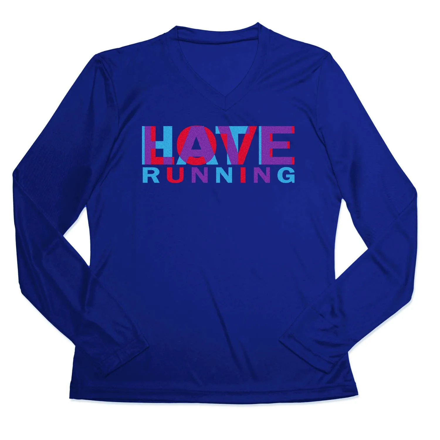 Women's Long Sleeve Tech Tee - Love Hate Running Plus size confidence Fashion and Comfort
