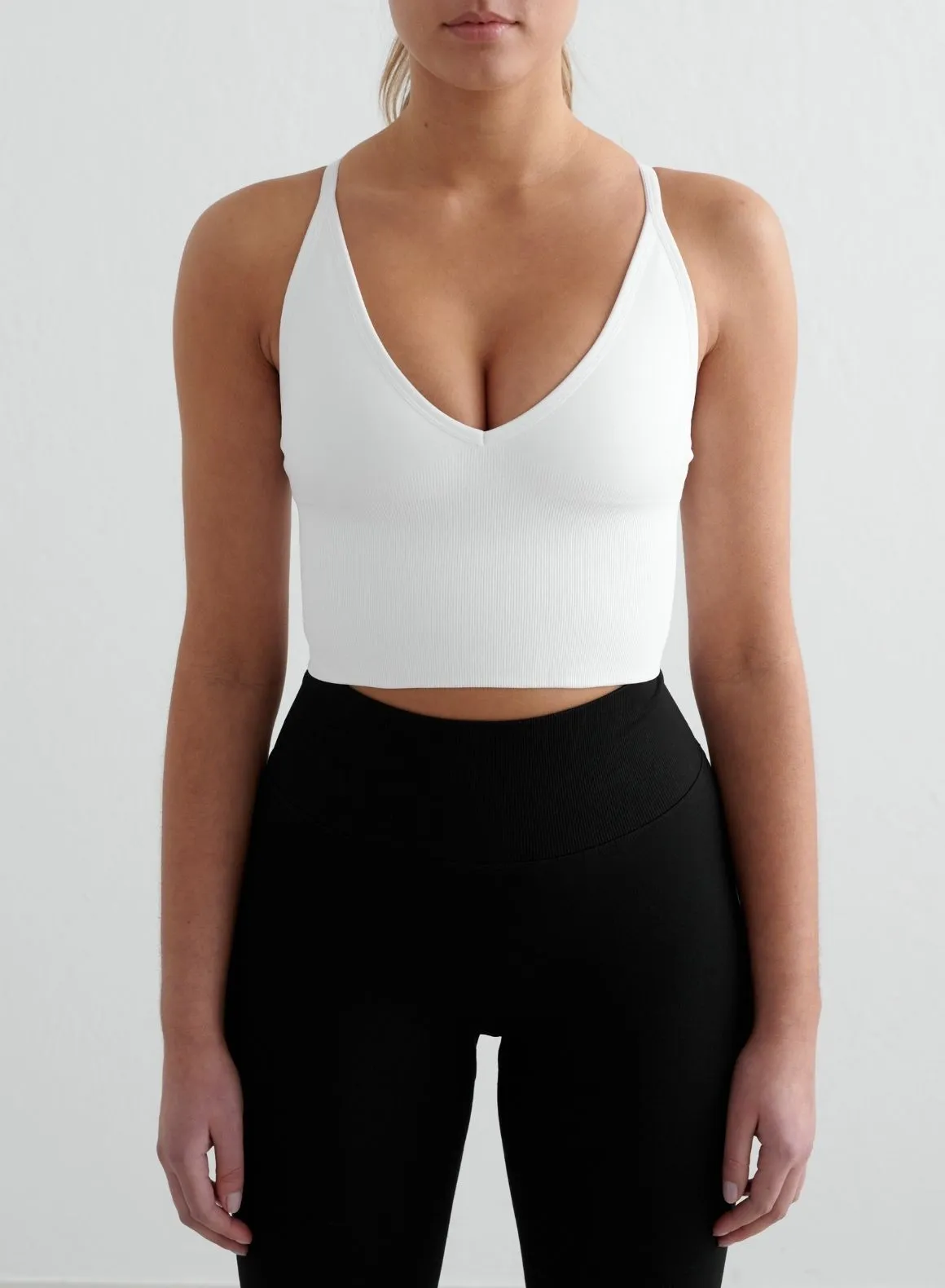 White Shape Seamless Cross Back Bralette Thermal Balance