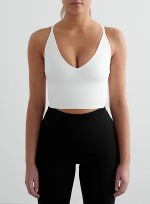 Military - grade White Shape Seamless Cross Back Bralette