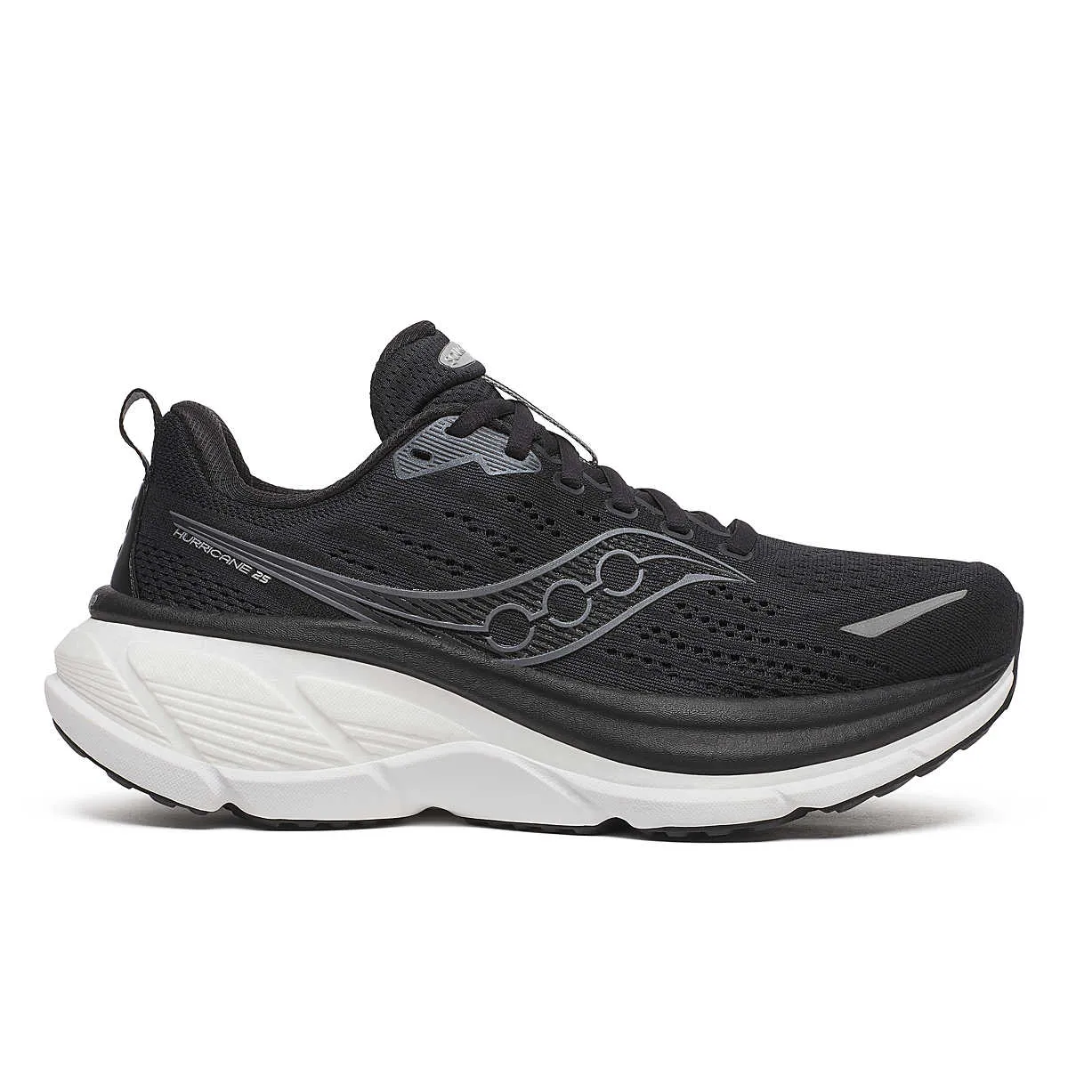 Saucony | Hurricane 25 | Women's | Black/White Shock   Absorbing