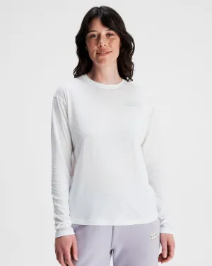 Women's Heritage Organic Cotton Long Sleeve T-shirt - White Ultimate Comfort