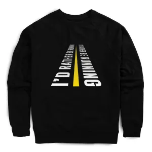 Running Raglan Crew Neck Sweatshirt - I'd Rather Be Running BreathableLining CompactFold