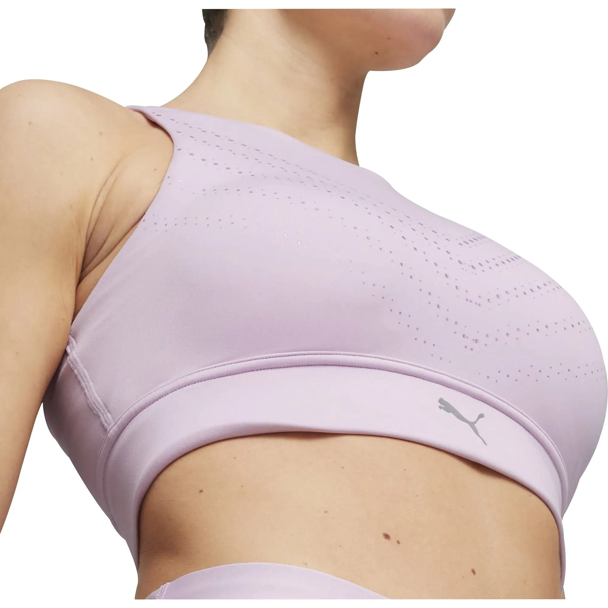Puma PWR Ultraform Womens Running Sports Bra - Purple Seamless lining