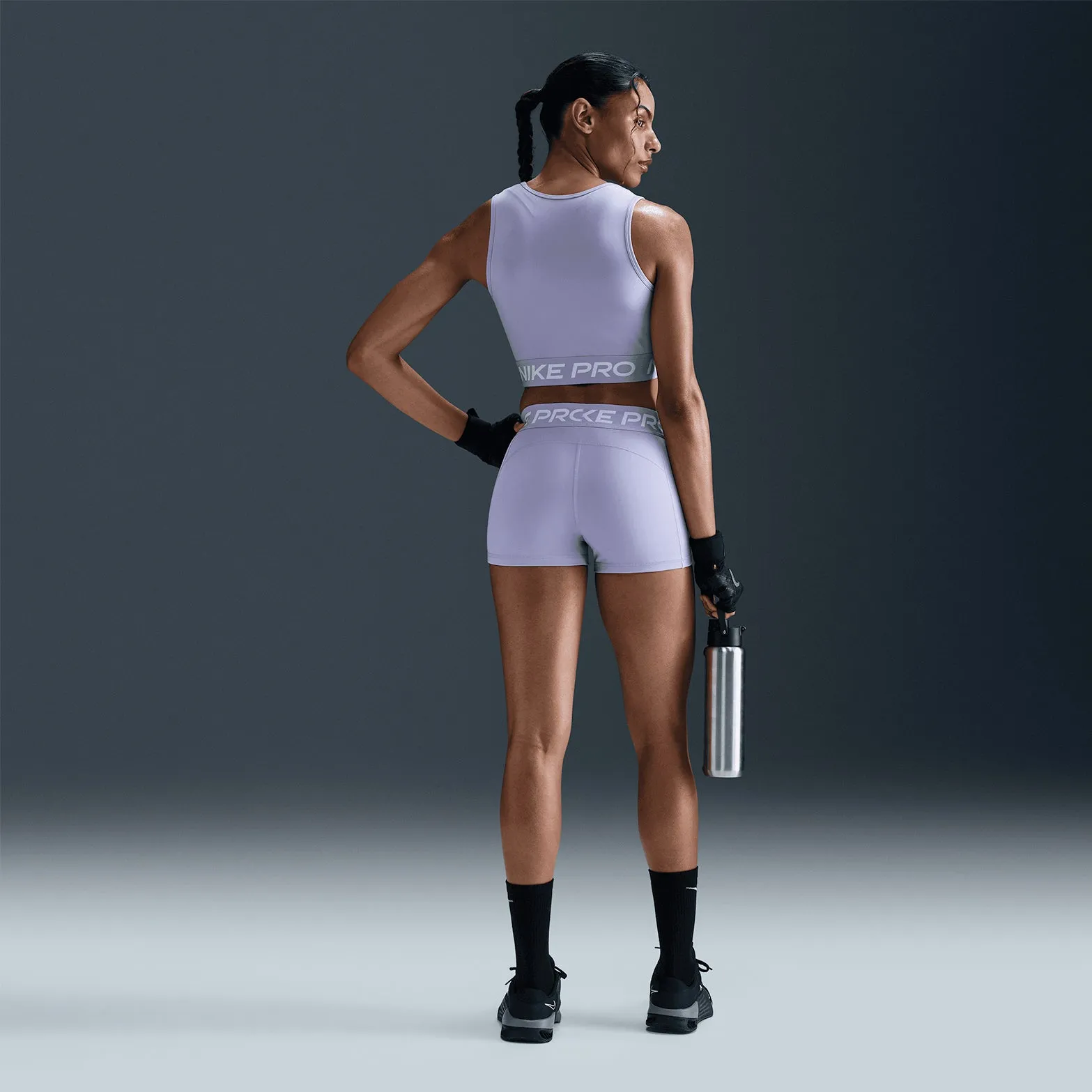 Women's Pro Dri-FIT Cropped Tank Lilac Ice / White Travel Cool