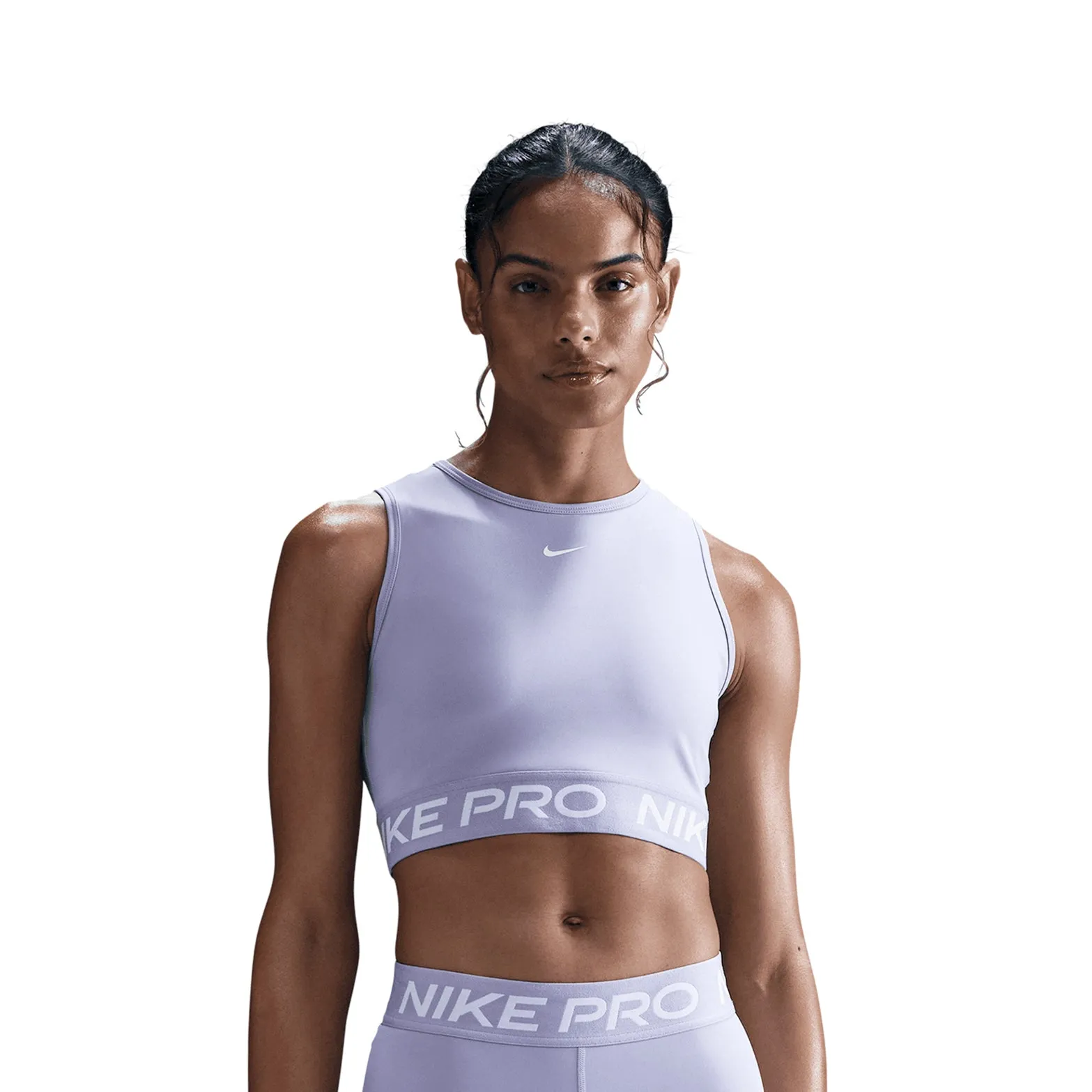 transportation purpose Women's Pro Dri-FIT Cropped Tank Lilac Ice / White