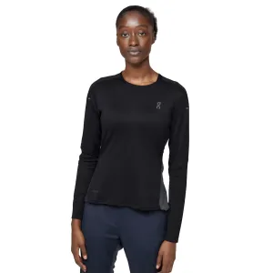 Travel Trend On Running Performance Long Sleeve Women's Running Tee - Black/Eclipse