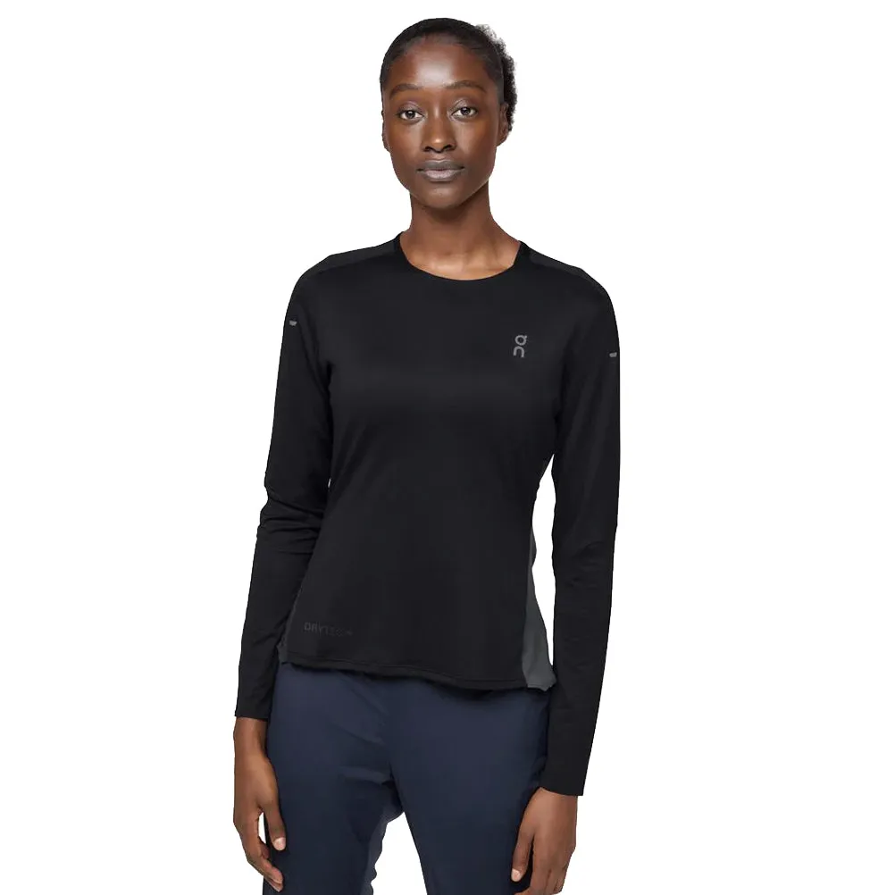 Travel Trend On Running Performance Long Sleeve Women's Running Tee - Black/Eclipse