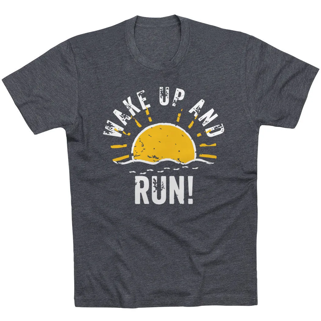 Relaxed Torso Fit Running Short Sleeve T-Shirt - Wake Up And Run