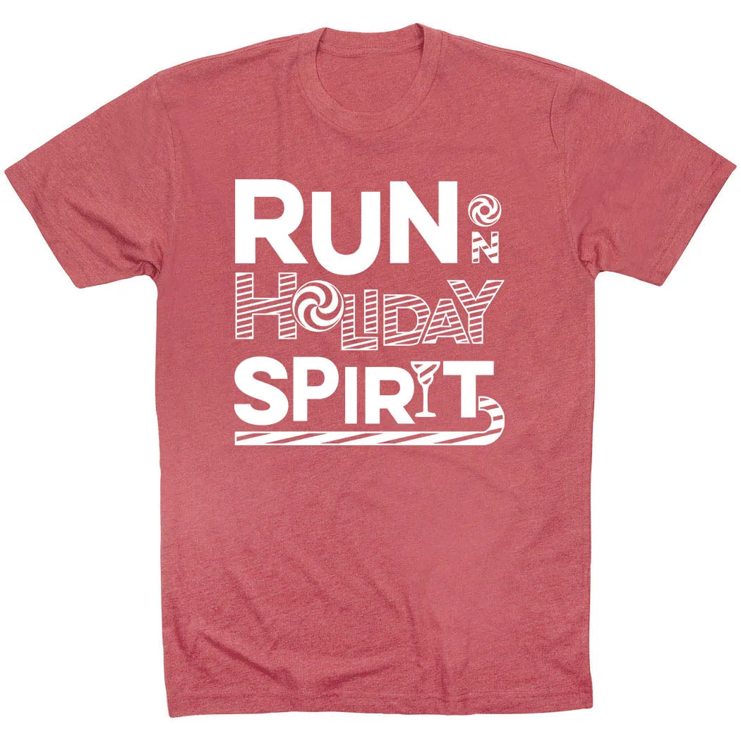 Soft Design Cozy Layers Running Short Sleeve T- Shirt -  Run On Holiday Spirit
