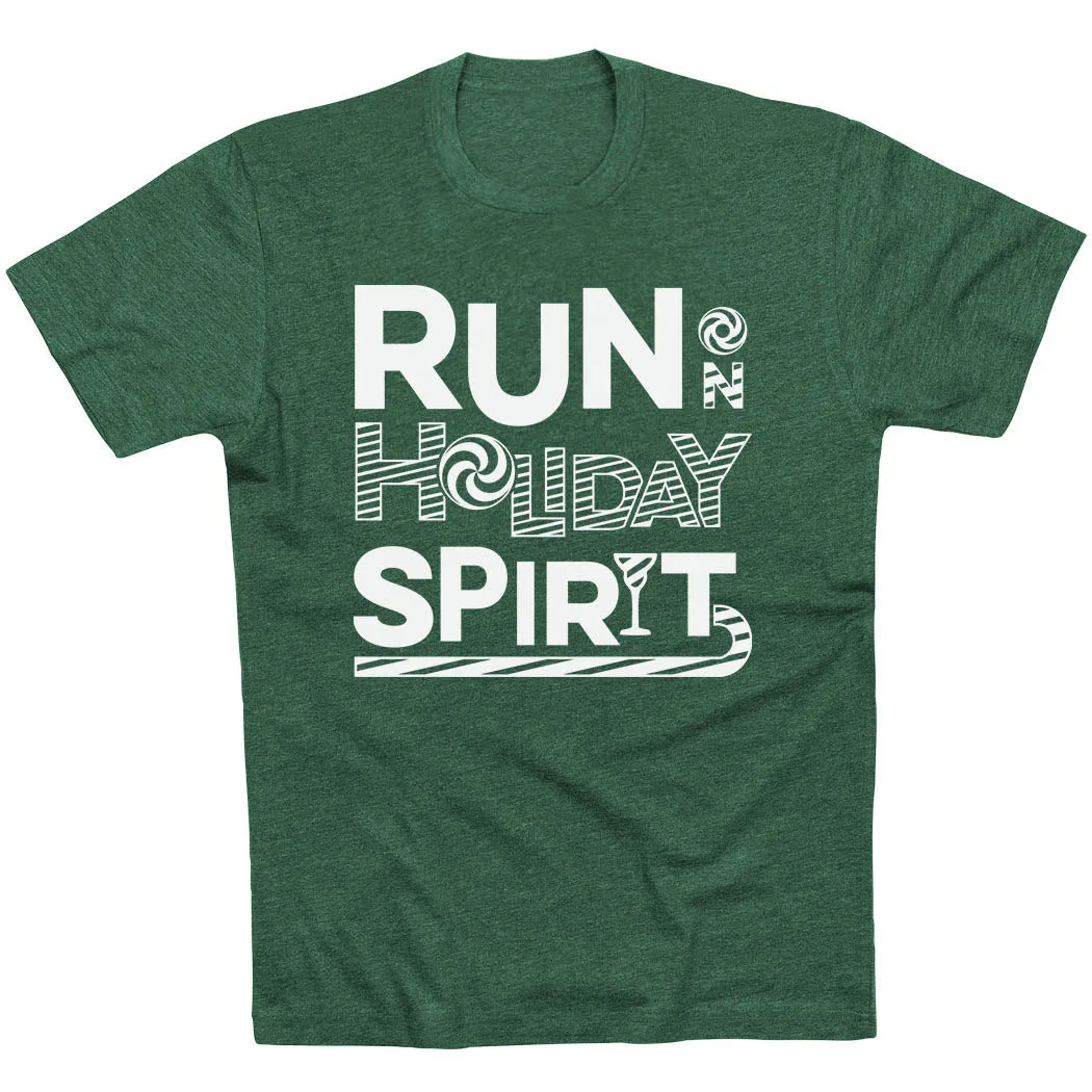 Layer-Friendly Trendy All-Day Running Short Sleeve T- Shirt -  Run On Holiday Spirit