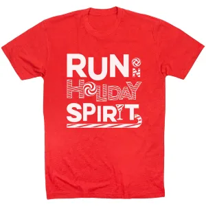 Running Short Sleeve T- Shirt -  Run On Holiday Spirit Relaxed Layers Cool and Comfortable
