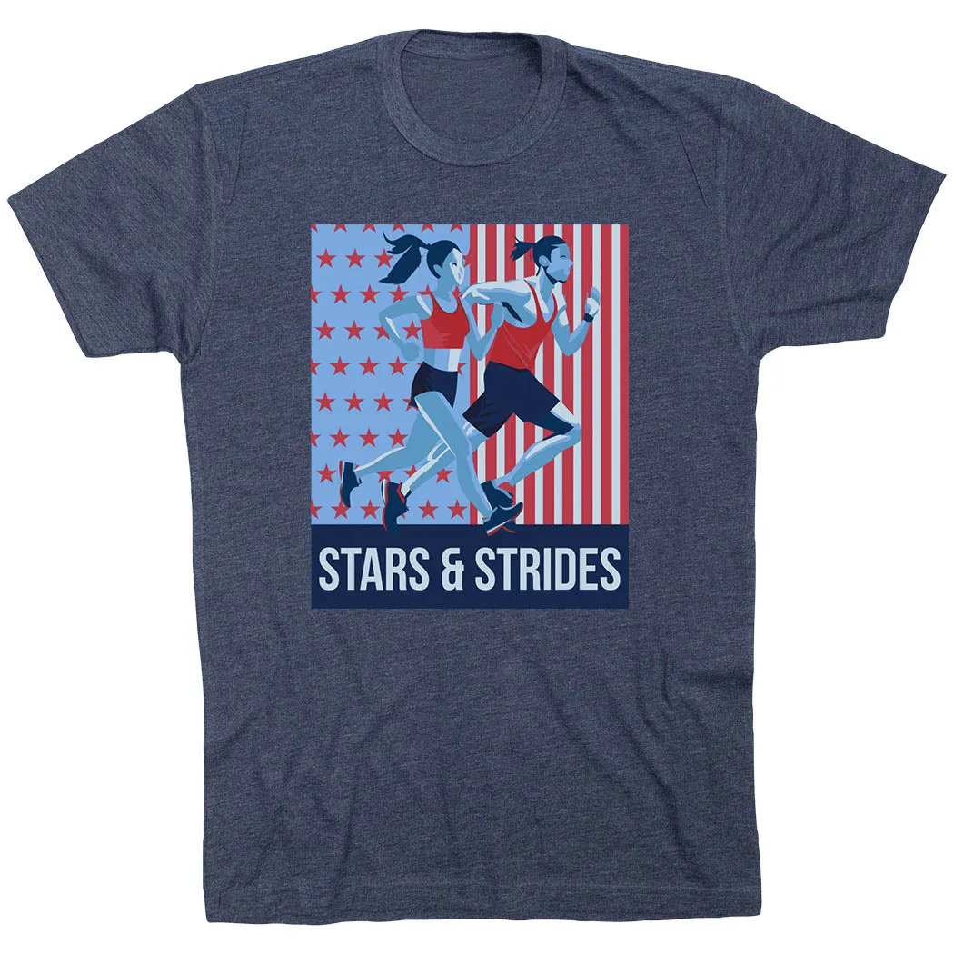Running Short Sleeve T-Shirt - Stars and Strides AntiPillingTreatment Summer Style