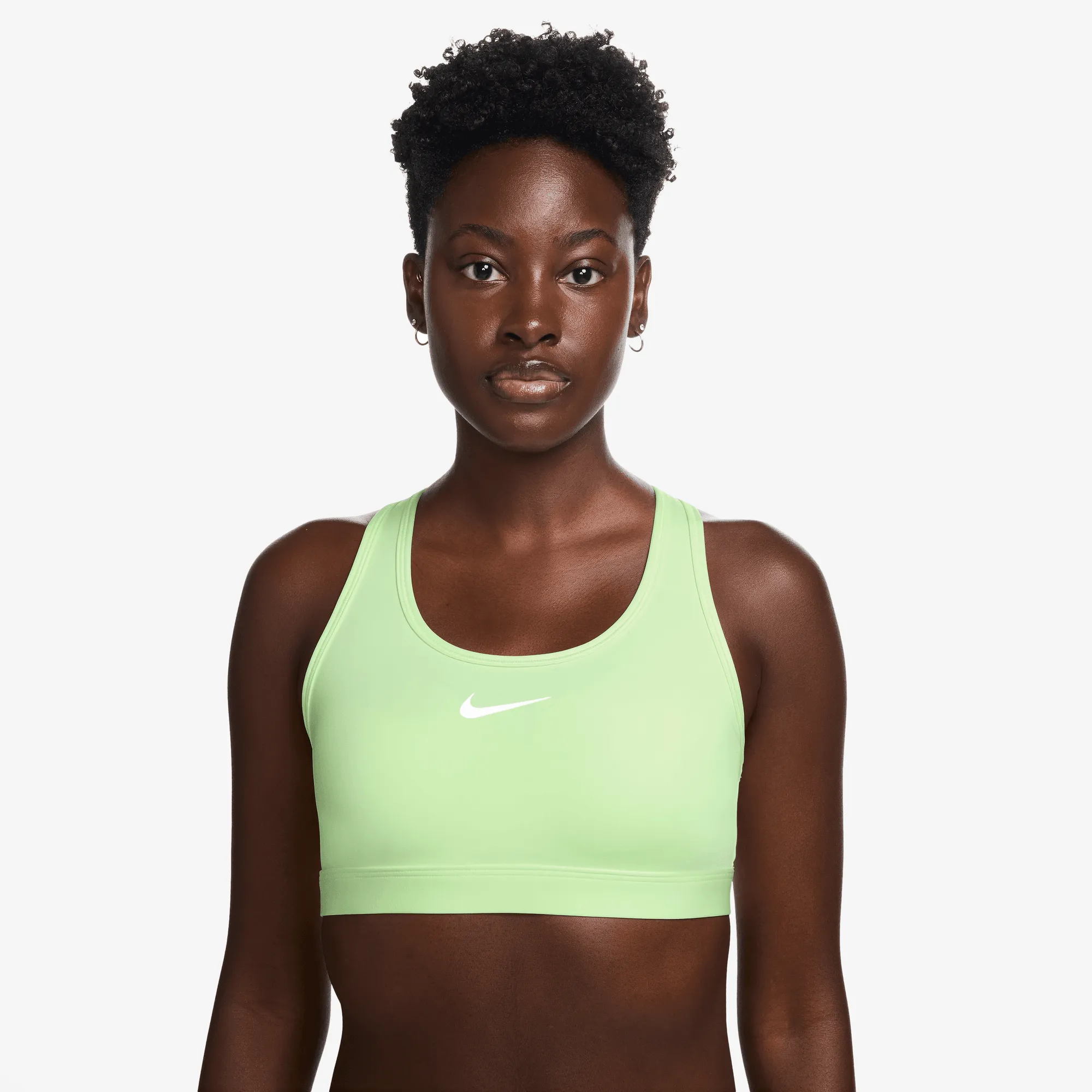 Supportive Band Adjustable Design Women??s Swoosh Medium Support Sports Bra (701 - Barely Volt/White)