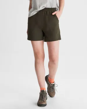Relaxed T-shirt SweatAbsorbingTexture Women's Miro 5"  Shorts - Dark Moss