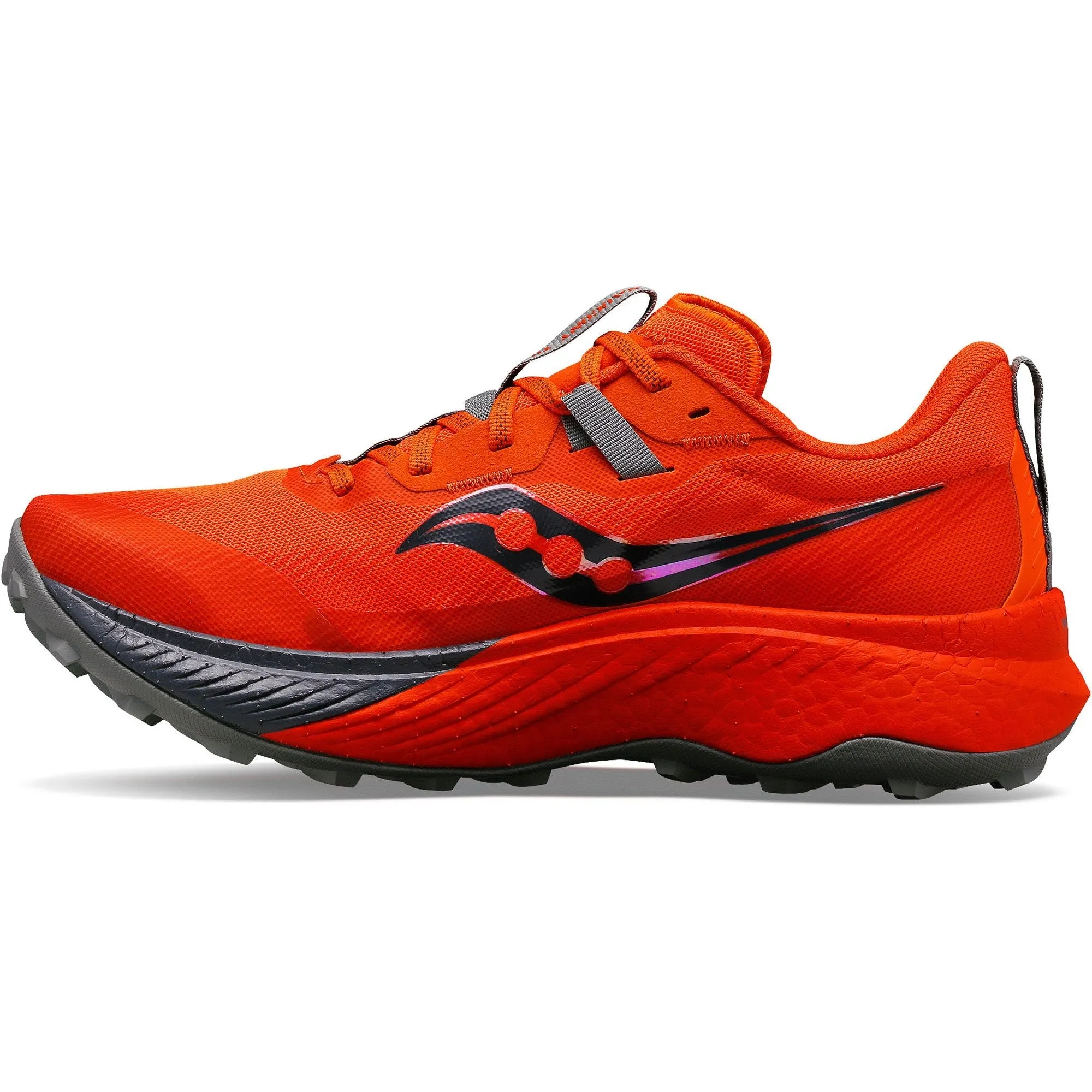 Saucony Endorphin Edge Mens Trail Running Shoes - Red medial - support - balance shoes impact - resistant running shoes