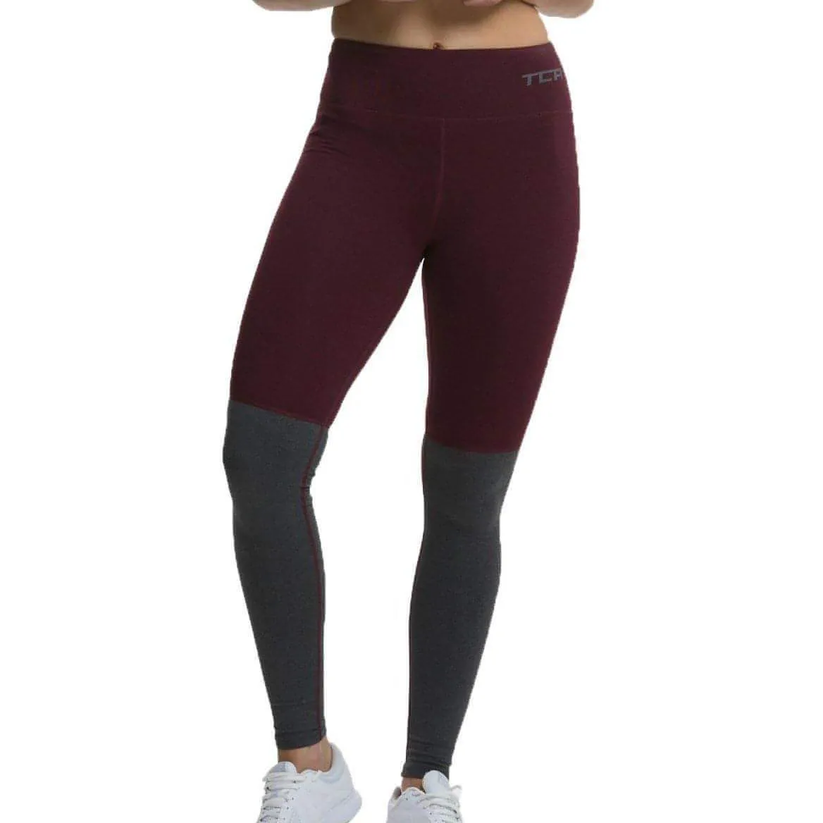 Street Comfort TCA Nova High Waist Womens Long Running Tights - Red