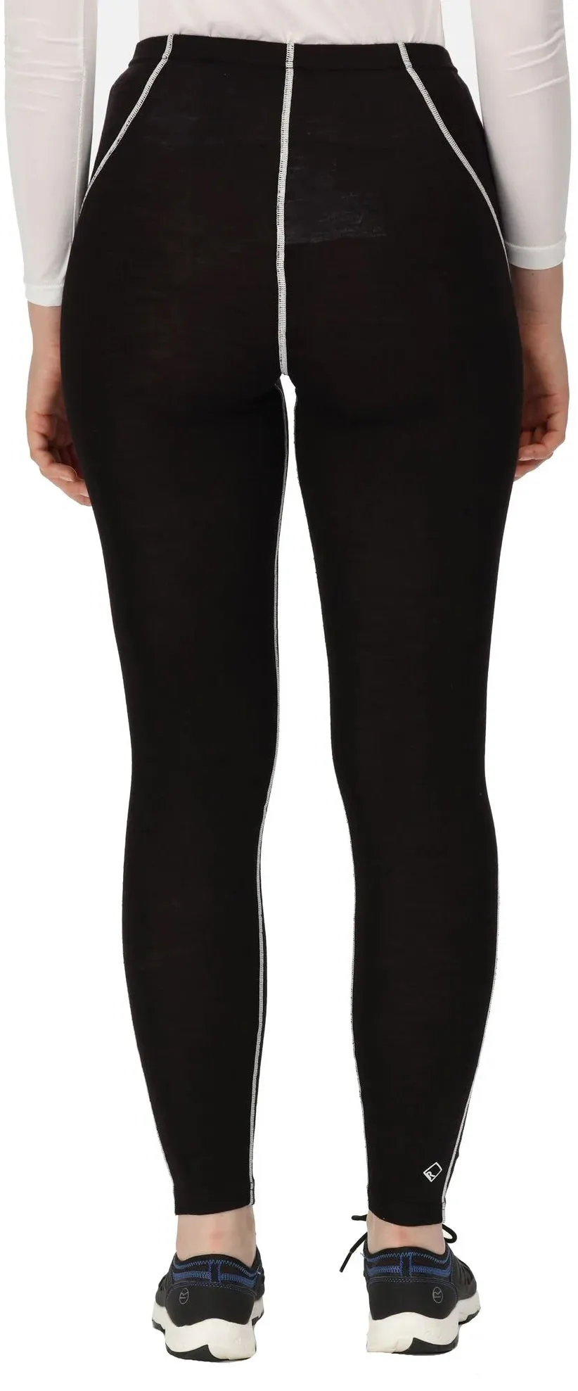 All Ages Park Run Regatta Zimba Merino Baselayer Womens Long Tights - Black