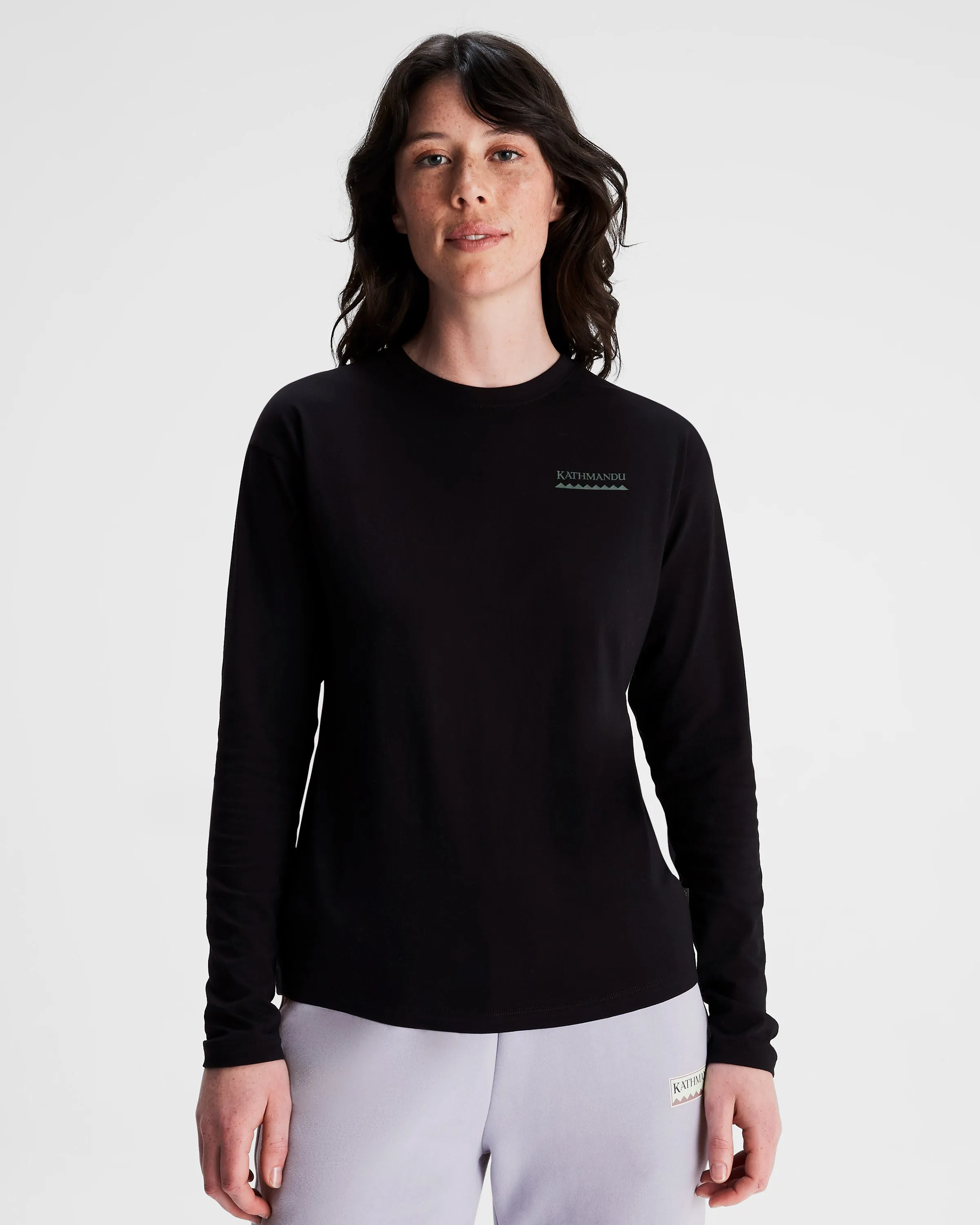 Quick Release Hem Women's Heritage Organic Cotton Long Sleeve T-shirt - Black