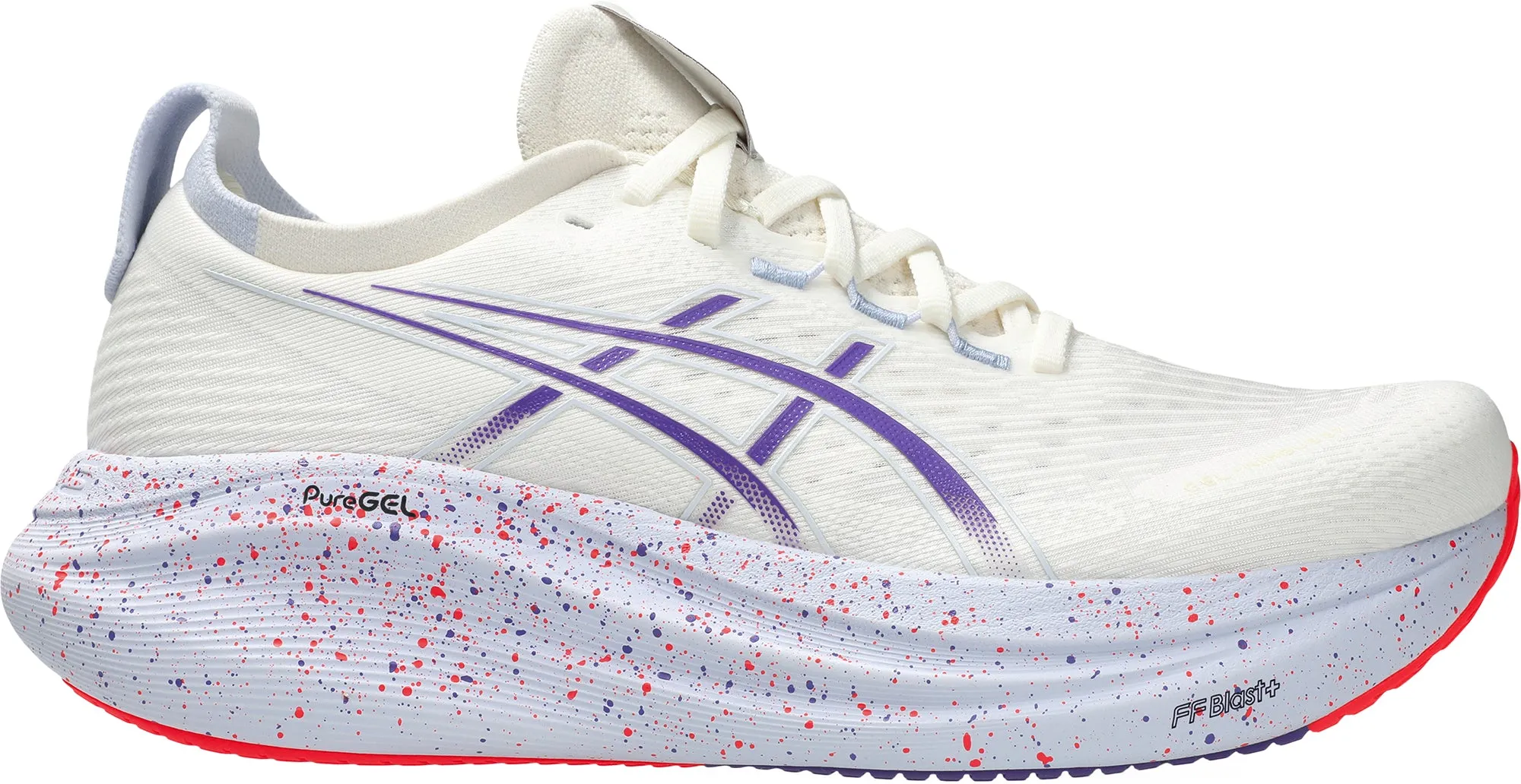 Trail Ready Durability Vertical Cushioning Asics Gel Nimbus 27 Tokyo Mens Running Shoes - Cream