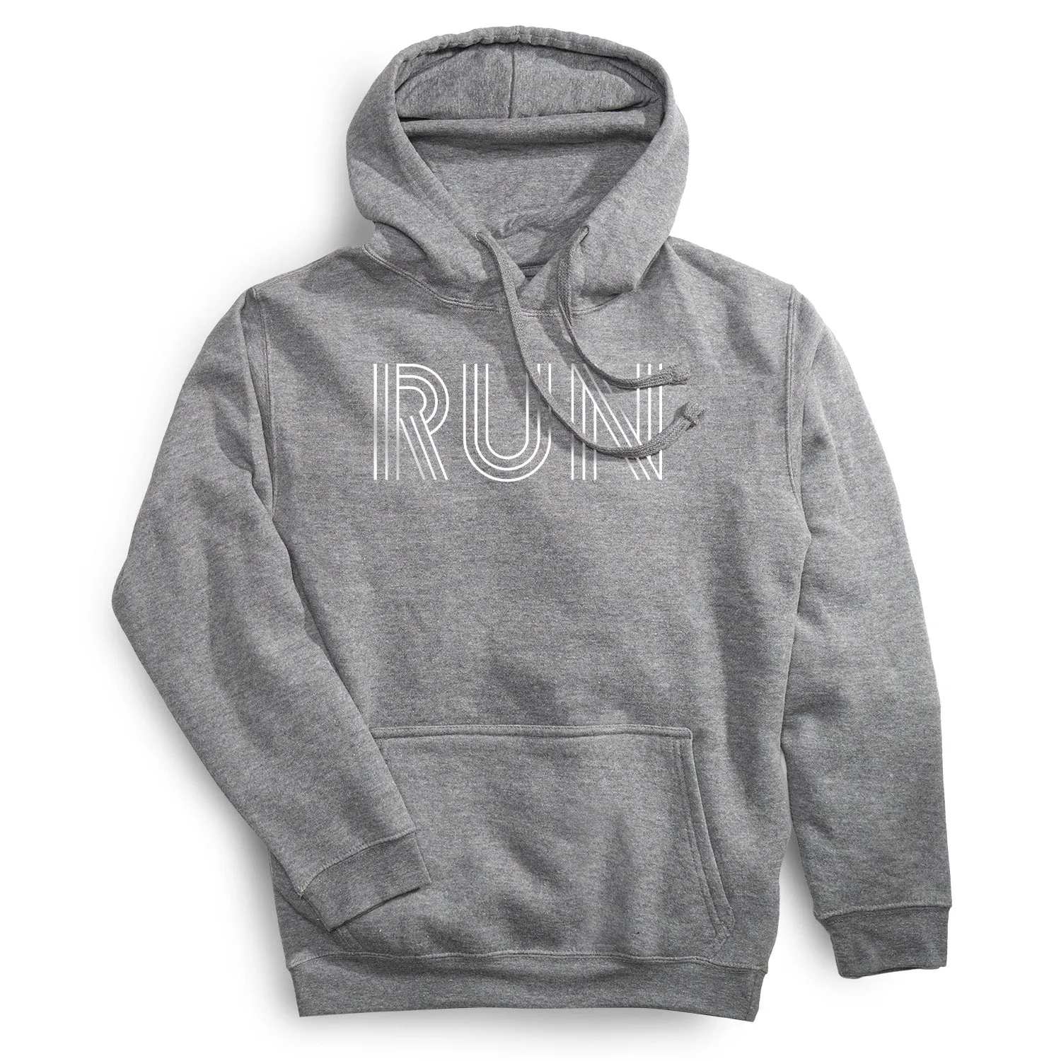 Statement Fleece Hoodie -  Run Lines Firm Leather
