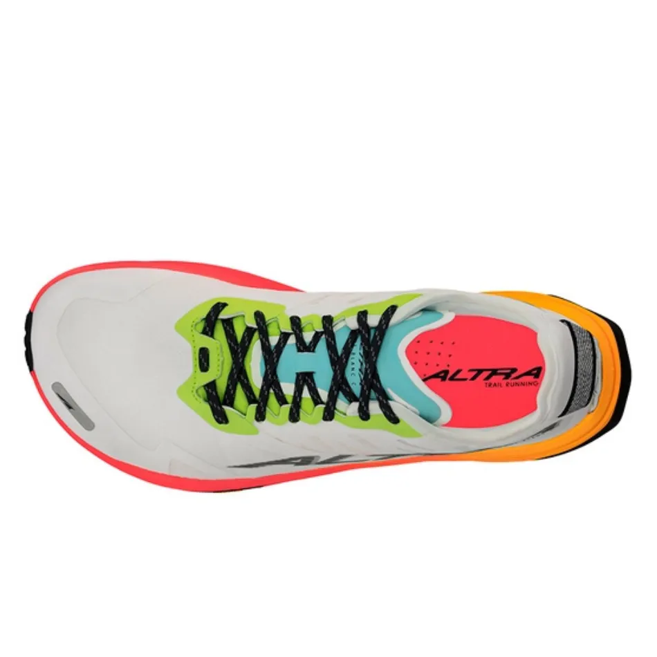 Altra Women's Mont Blanc Carbon Trail Running Shoes in White/Orange AW25 Abrasion Resistant Material