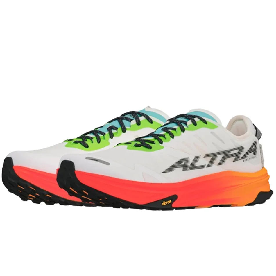 Anatomical Footbed Anti Odor Treatment Altra Women's Mont Blanc Carbon Trail Running Shoes in White/Orange AW25