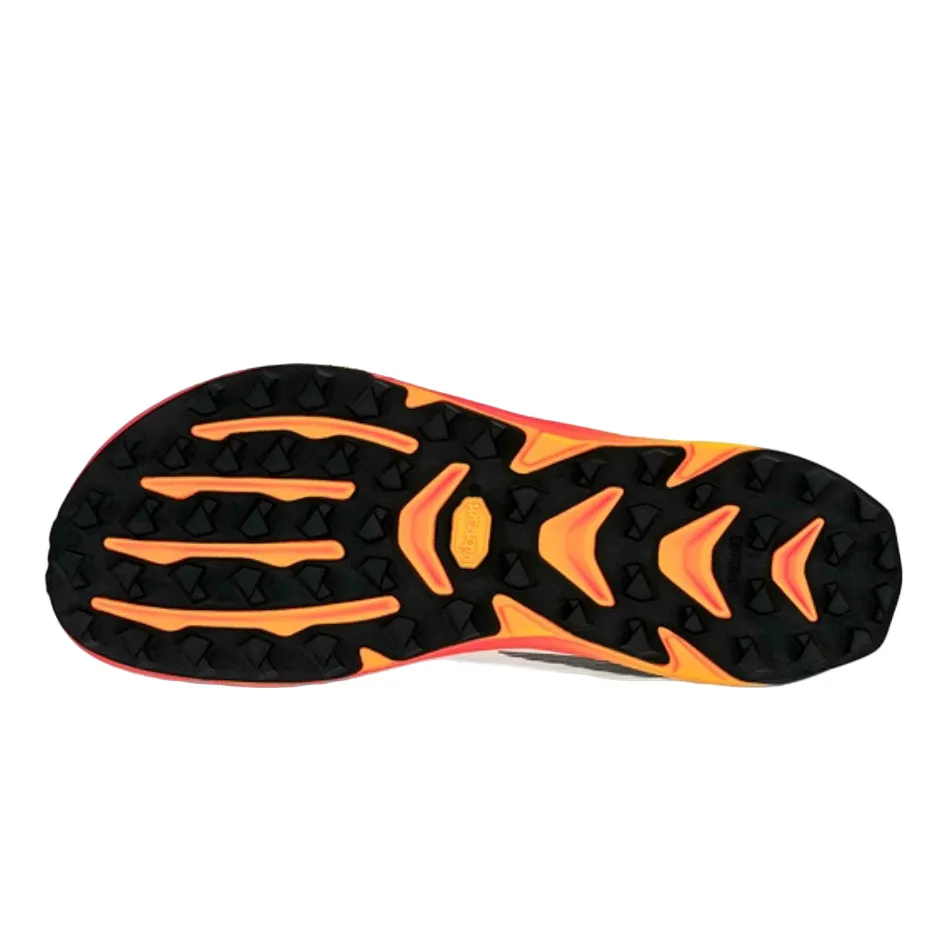 Altra Women's Mont Blanc Carbon Trail Running Shoes in White/Orange AW25 Adaptive Fit Adaptive Flex Grooves