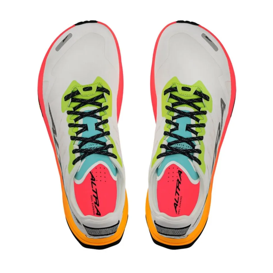 Altra Women's Mont Blanc Carbon Trail Running Shoes in White/Orange AW25 Strategic Zone Cushioning