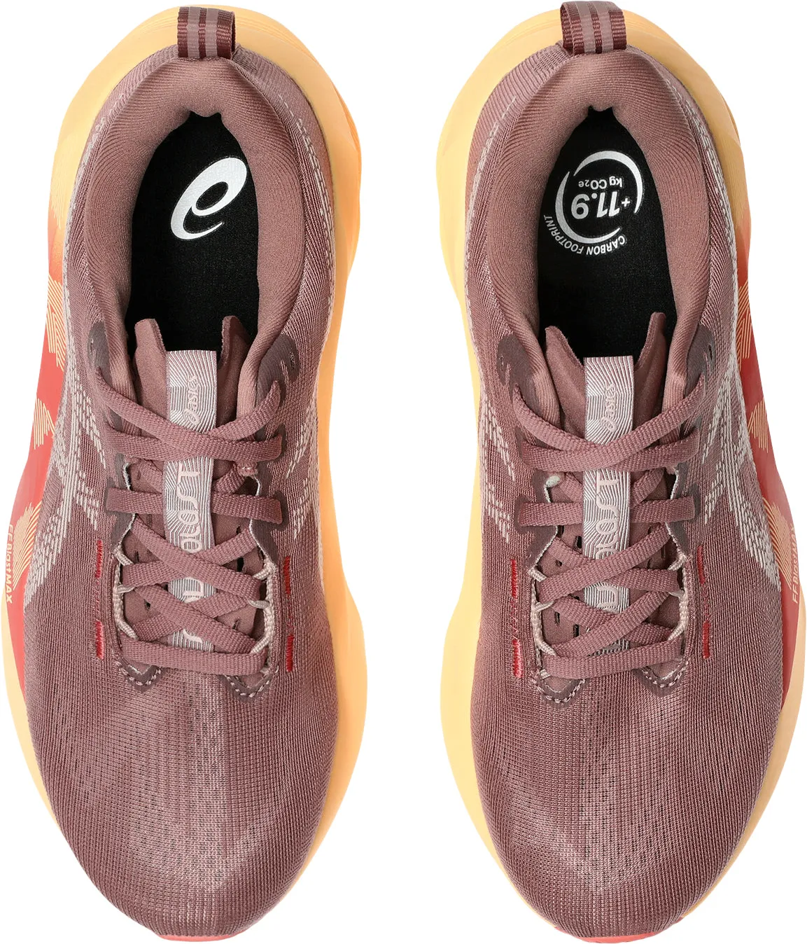 Dual Compound Outsole racing running footwear Asics NovaBlast 5 Womens Running Shoes - Red