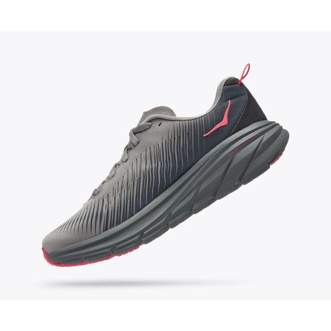 Hoka Women's Rincon 3 (Sharkskin/Diva Pink) leg strength