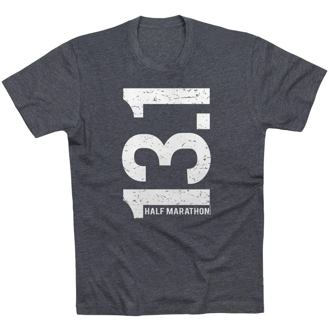 Running Short Sleeve T-Shirt - 13.1 Half Marathon Vertical Breathable fabric